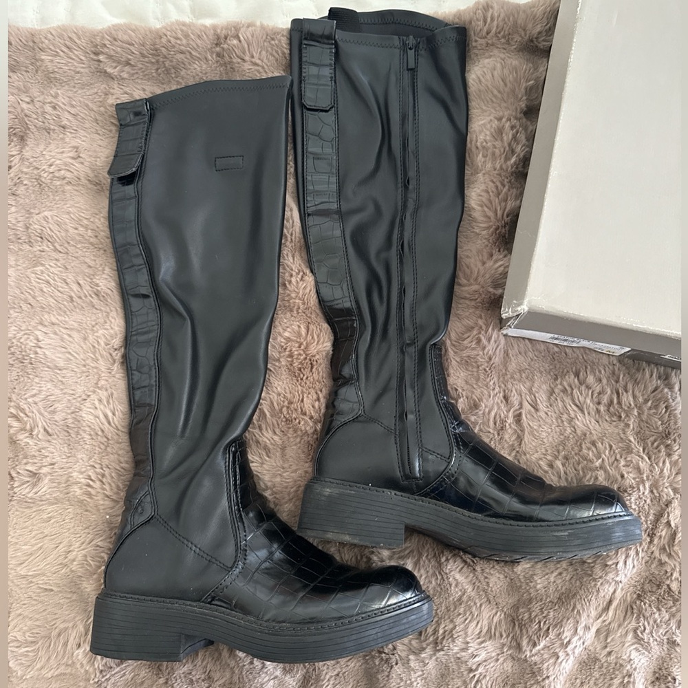 Franco Sarto Black Over the Knee Boots